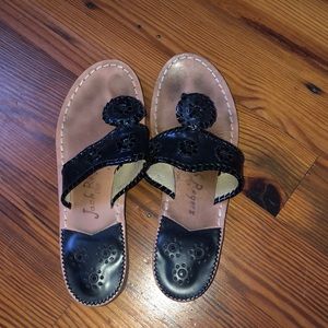 Jack Rogers black Navajo sandals